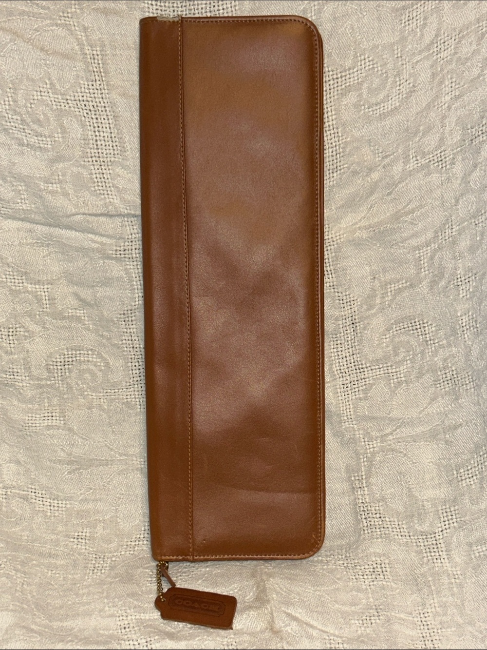 Vintage Coach British Tan Leather Tie Case #5013